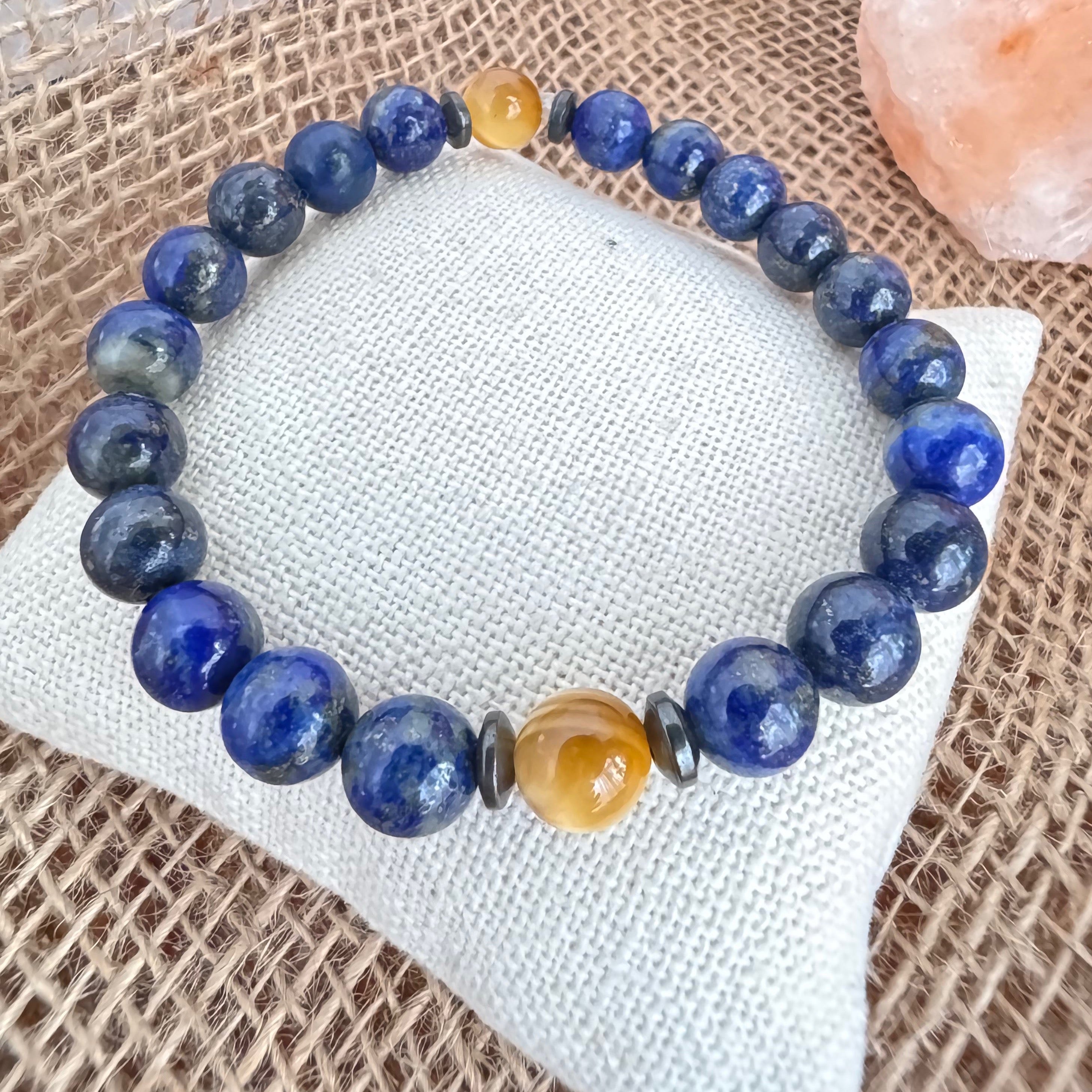 Stretch Bracelet | 8mm Beads (lapis) Small