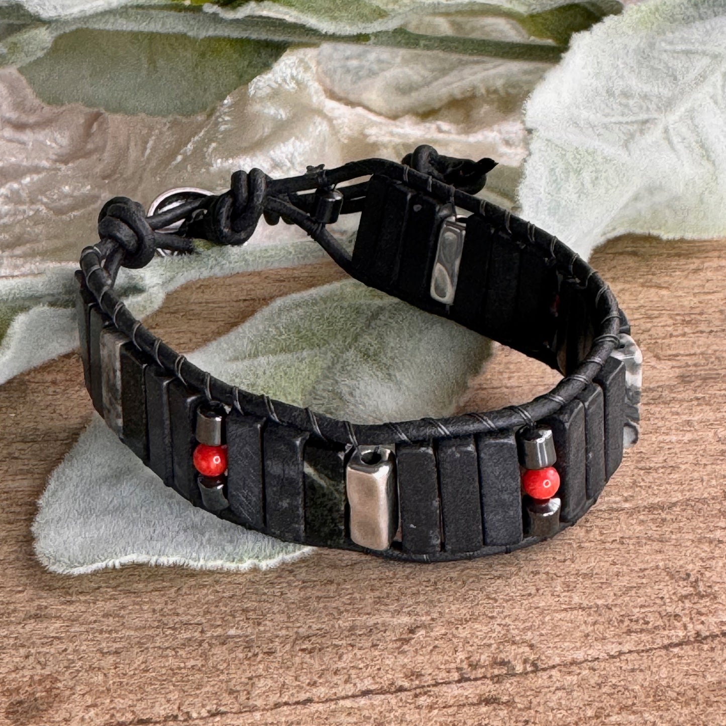 Blackstone & Jasper Beaded Leather Beaded