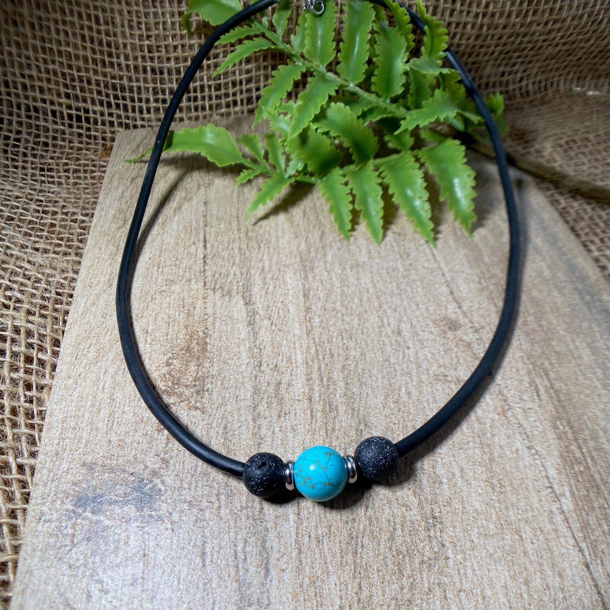 Turquoise beaded choker
