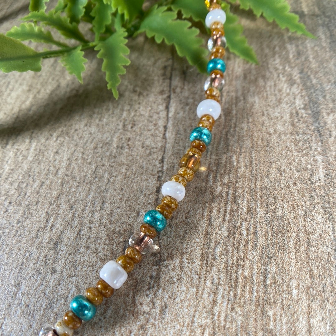 Multi Color Turquoise  Beaded Choker Necklace