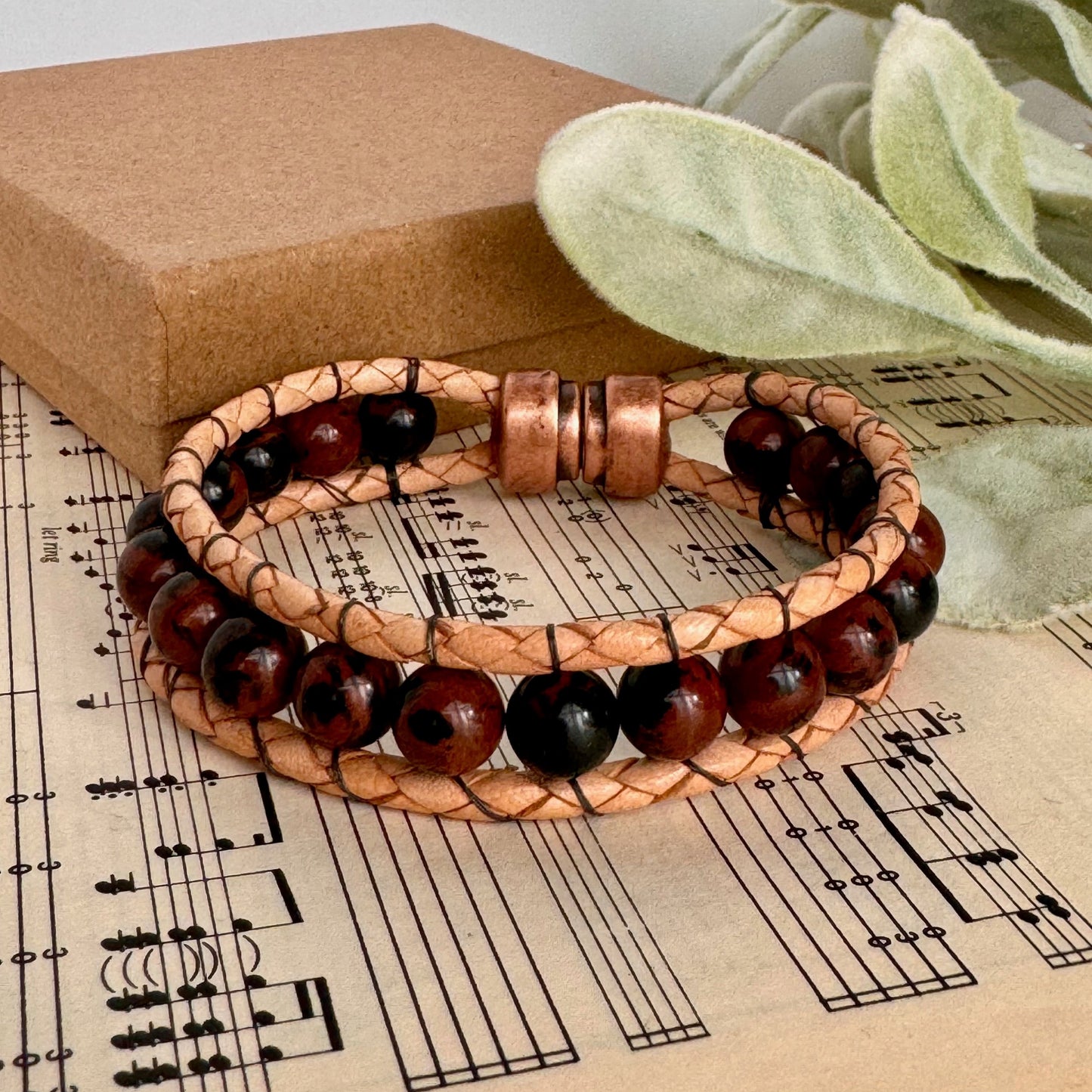 Copper Obsidian Bracelet - Spiritual Protection