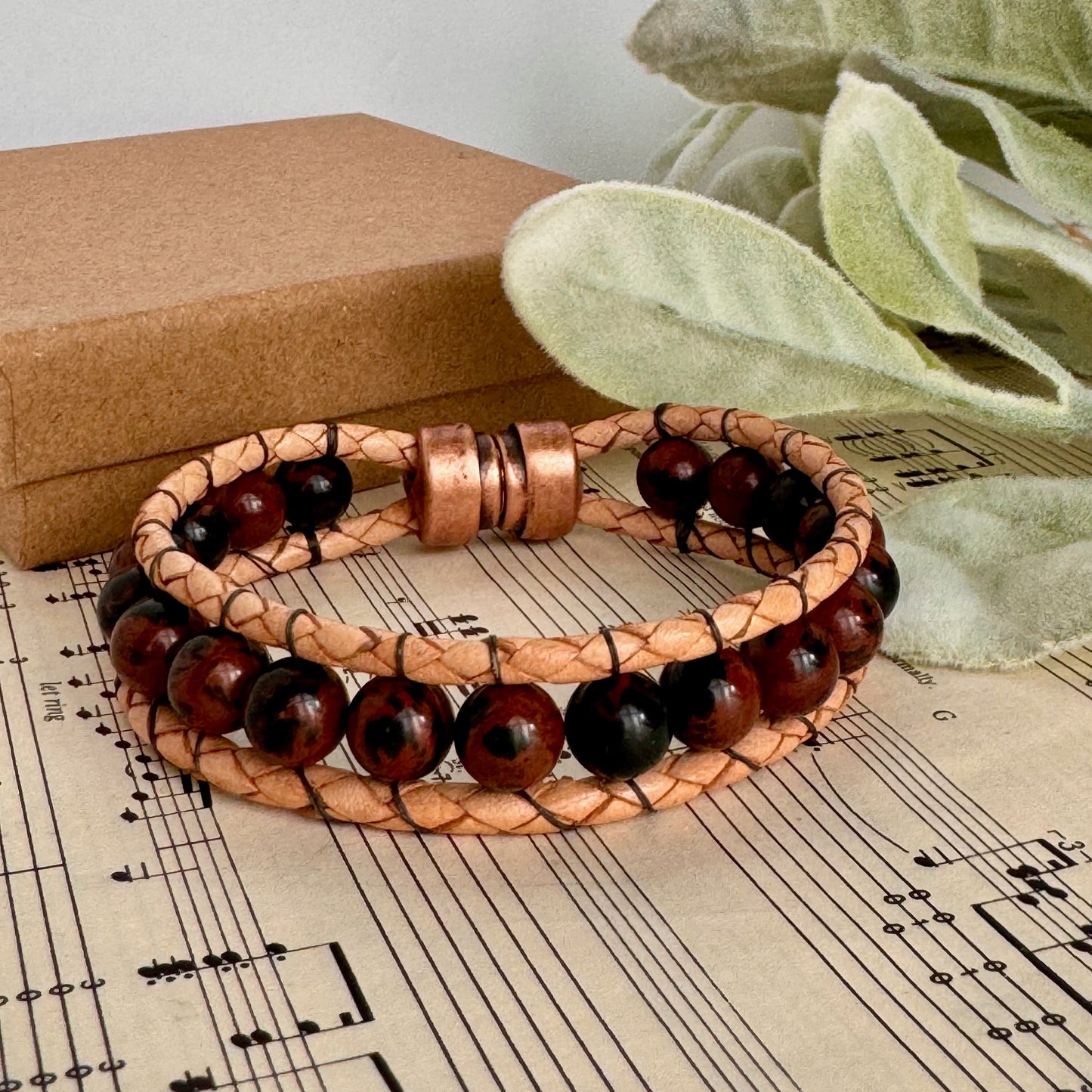 Copper Obsidian Bracelet - Spiritual Protection