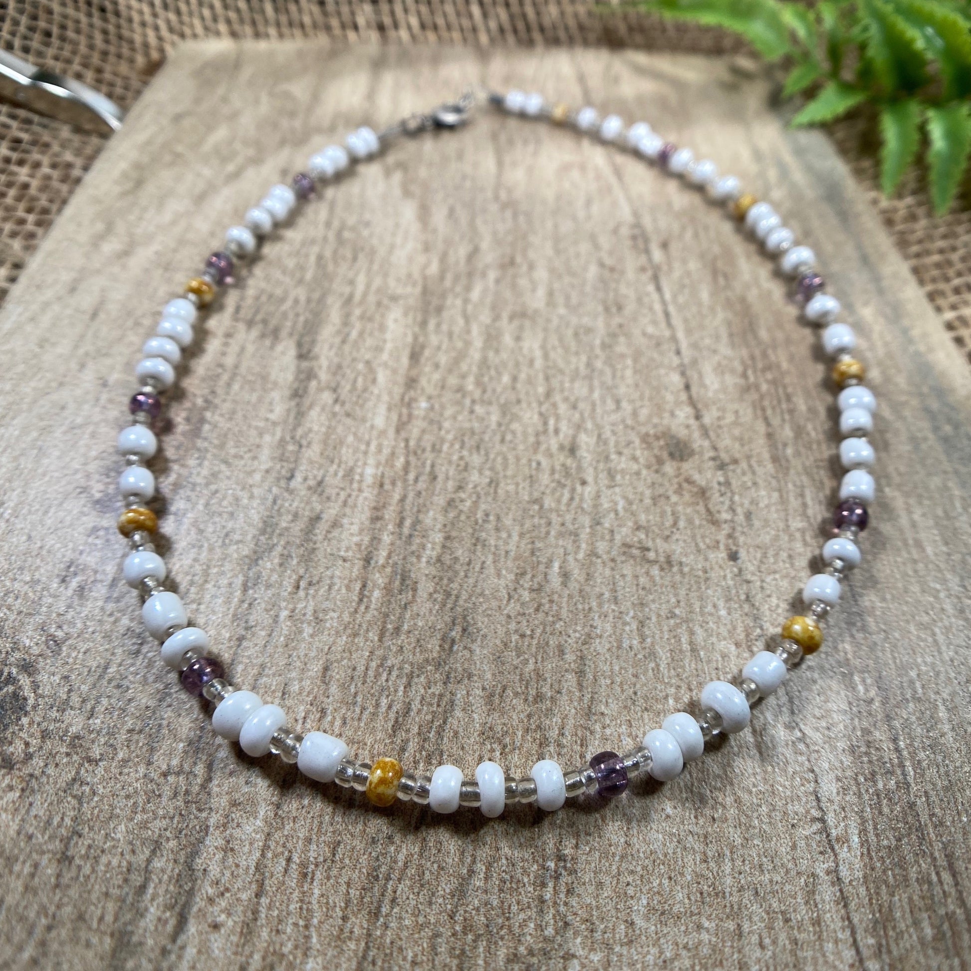 Beaded choker necklace outer banks inspired